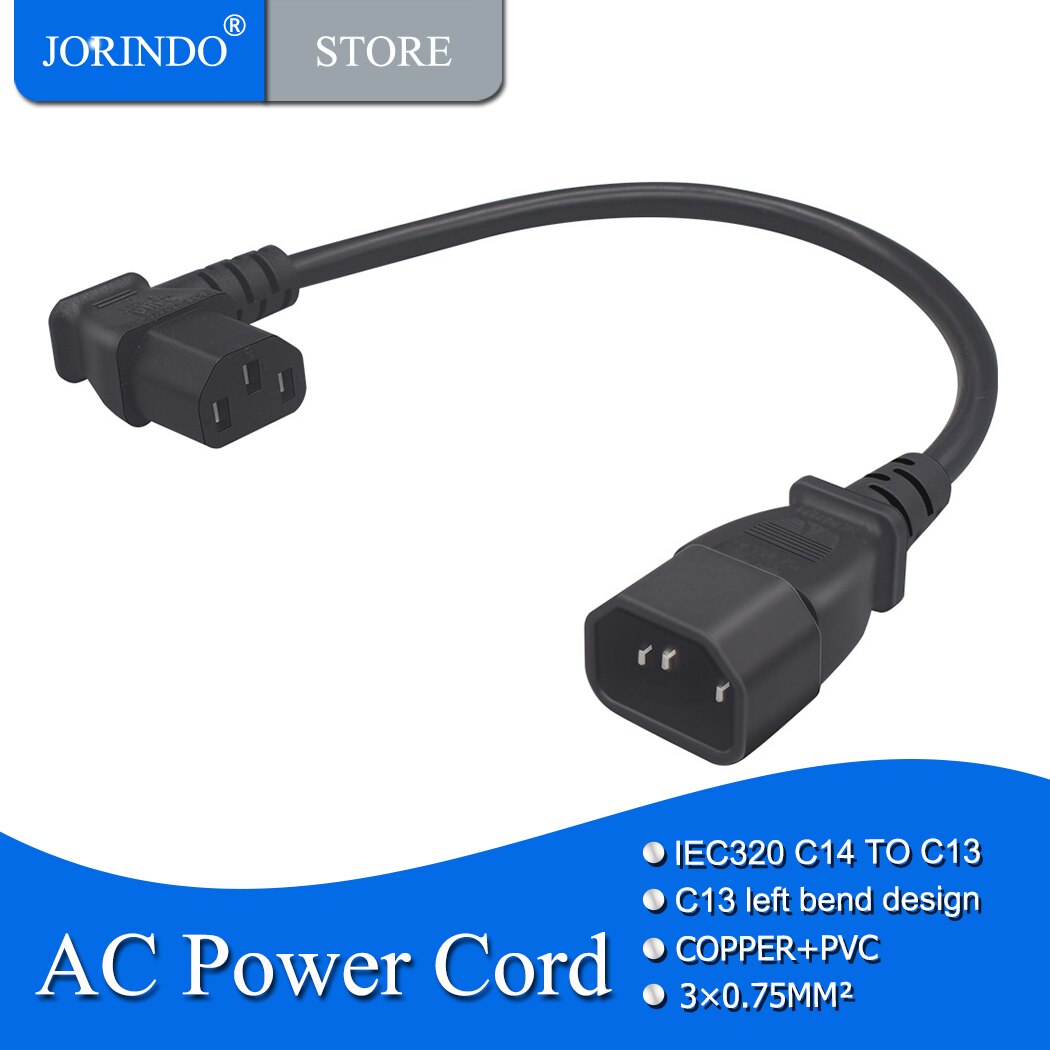 JORINDO- ڵ 0.32M/1FT IEC320 C14  C13, IEC C14 3   ÷-C13,      